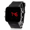 Unisex Red LED Jumbo Square Mirror Face Silicone Band Wrist Watch Unisex Red LED Jumbo Square Mirror Face Silicone Band Wrist Watch